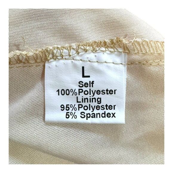 Vintage Style Lace & Mesh Cream Shirt By The Hanger Womens L Balloon Sleeves - Picture 4 of 5